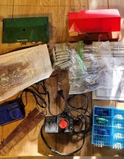 Assorted Lot Of Model Train Buildings And Accessories Life Like Transformer