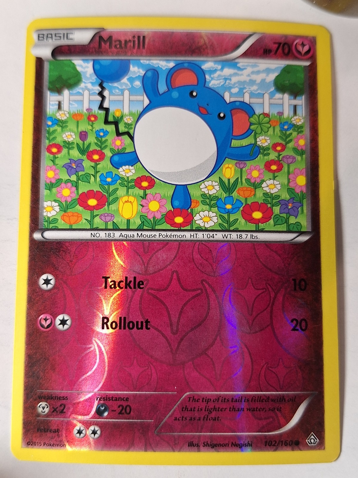 Marill 102/160 XY Primal Clash Reverse Pokemon Holo Foil Nice!