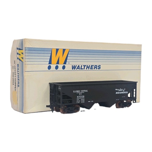 WALTHERS HO 36' VAGÓN TOLVA OFFSET IC 87709 ILLINOIS CENTRAL 932-2953 NEGRO | Condition: Used