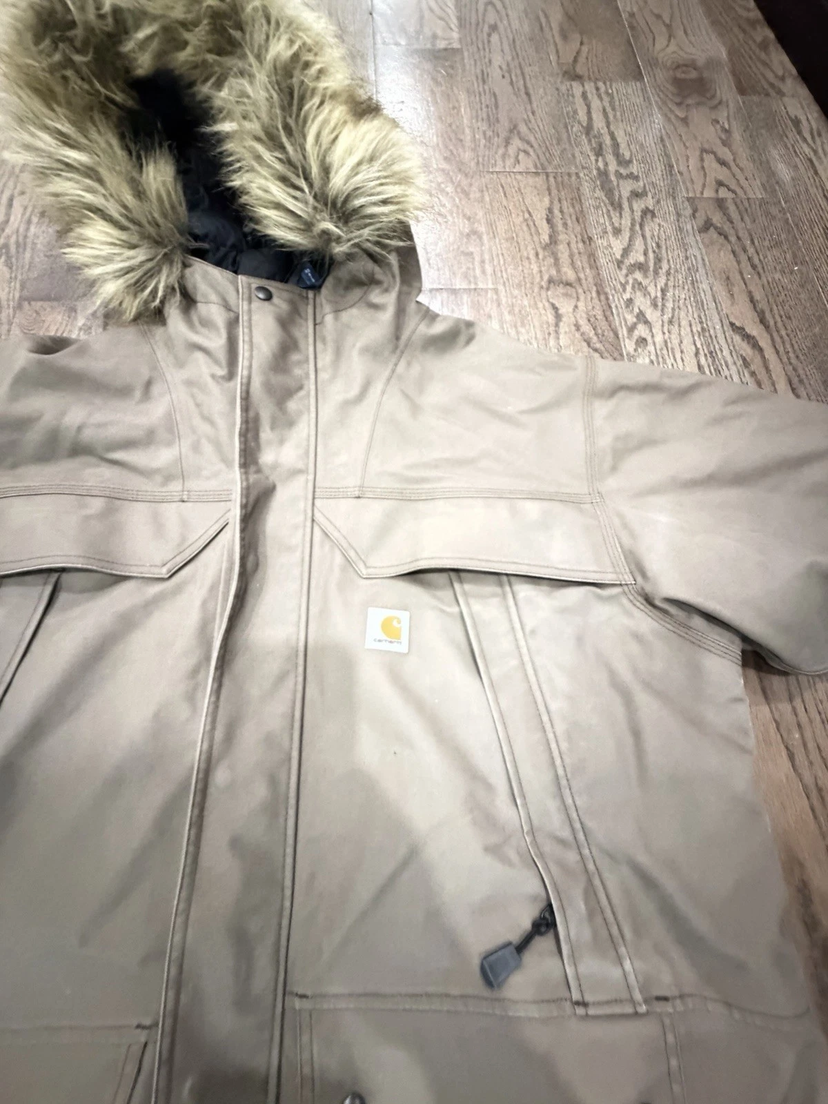 Carharttt X6807 Canyon Brown Quick Duck Sawtooth Parka Men's Size XL - product detail image 3