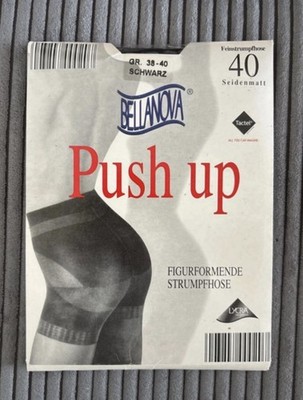 Push Up Strumpfhose Damen, 40 DEN, Schwarz, 38-40 Neu