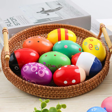 12PCS Wooden Percussion Musical Eggs Maracas Egg Shakers for Party Favors Cla...