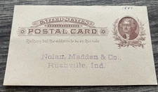 Nolan,Madden & Co, Postal Card 1887   1 cent