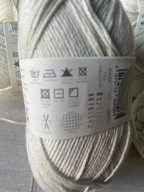 NEW LOT of 6 Rowan PURELIFE 131 yards 4ply 100 % organic cottonMINTY GREEN Italy - Image 3 of 4
