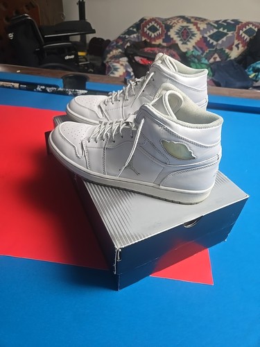 2002 AIR JORDAN 1 OG PLATINUM WHITE SILVER RETRO SIZE 11.5 OG!!! - Picture 5 of 8