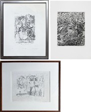 GARDENAL LUIGI, grafica veneta , lotto di 3 acqueforti firmate