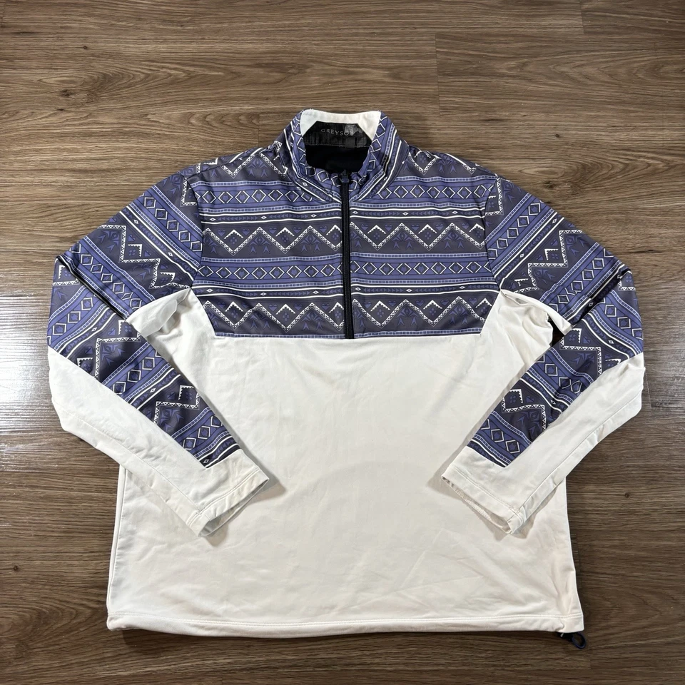 Greyson Golf Pullover Jacket Comanche 1/4 Zip Aztec Indian Men’s Size Medium - Image 3 of 4