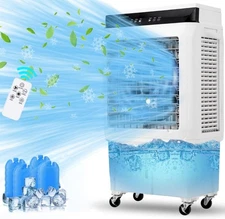 Evaporative Air Cooler, 1800CFM Portable Swamp Cooler Remote Control, 3 Speeds