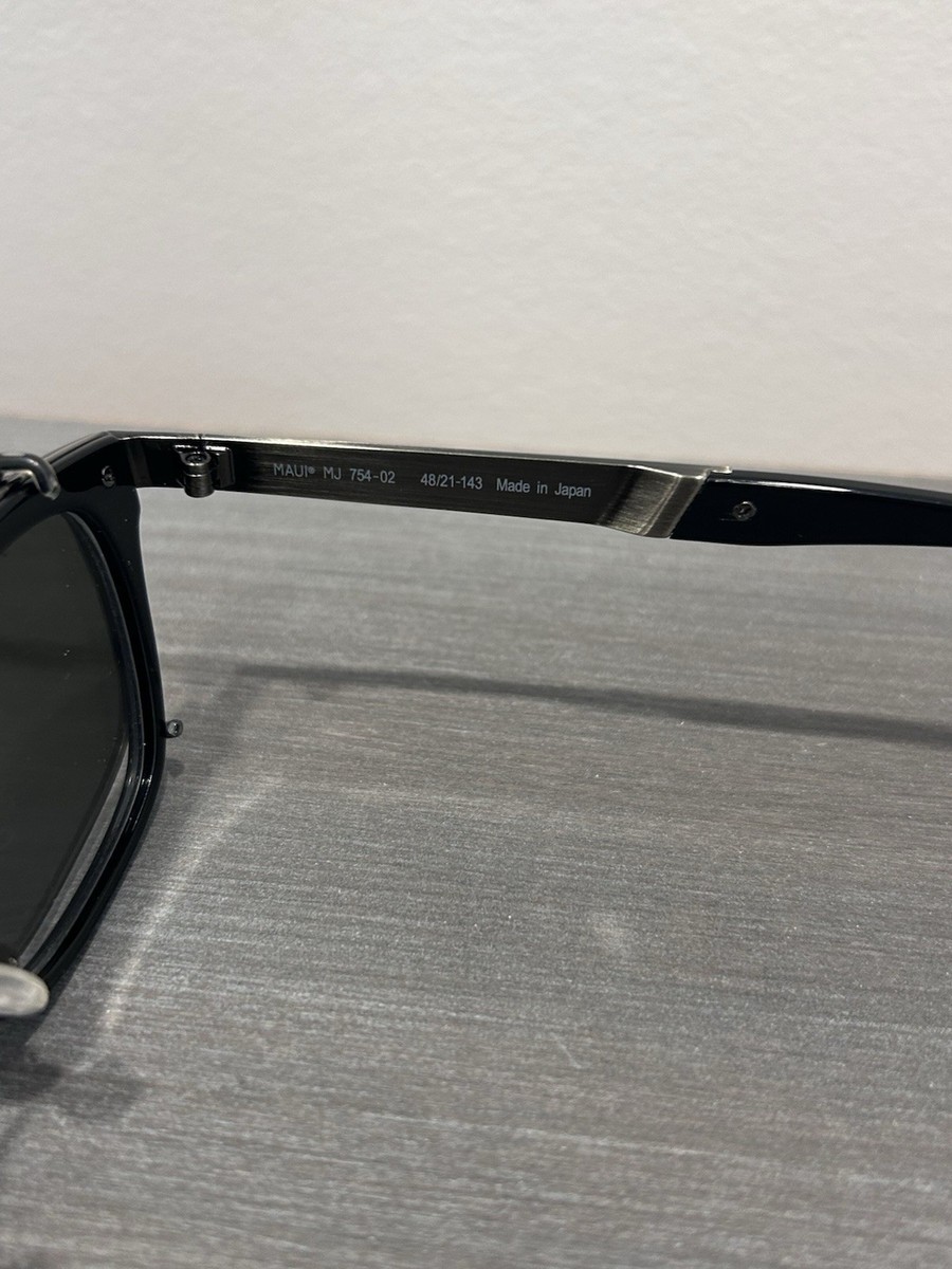 MAUI JIM Clip On Sunglasses Eyeglasses MJ 754-01B Caspian