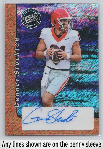 2024 Leaf Collective - Press Pass Auto Shimmer Orange Gunner Stockton #/10