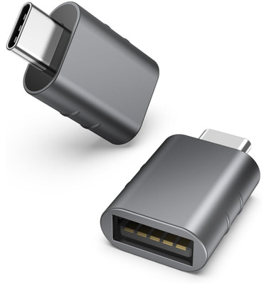 USB C Male to USB A Female Adapter 2 PCS, Fast Charging Data Converter