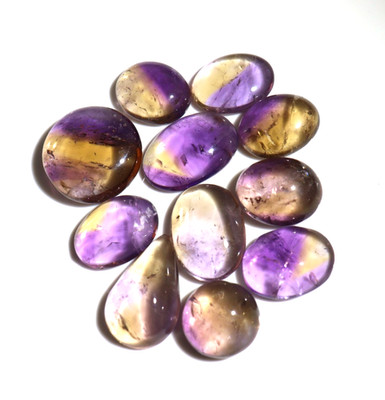 Ametrine Cabochon Bio Color Gemstone All Shape Available 15 30 mm Size
