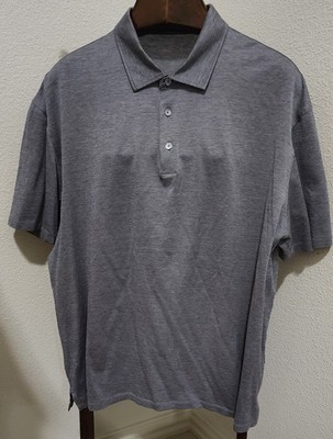 Ermenegildo Zegna Gray SS 100% Cotton Polo Shirt Men s 2XL Slim Tagged 4XL 60