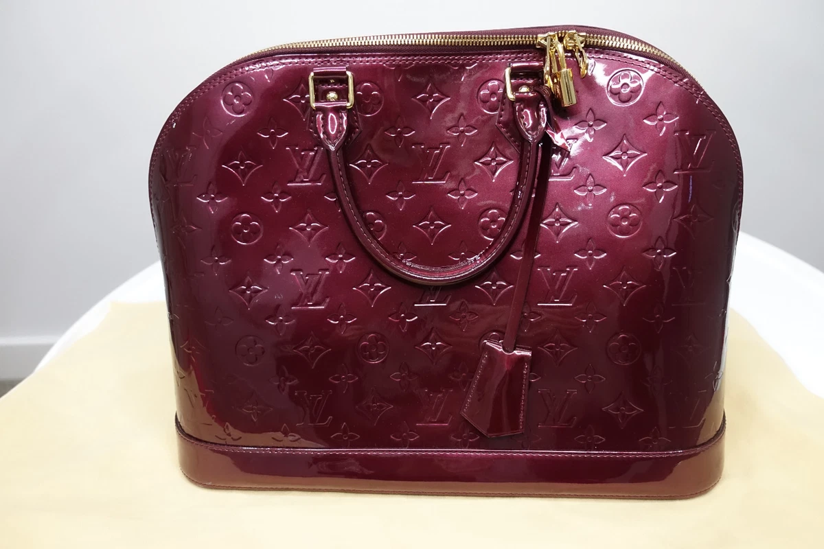 Louis Vuitton Alma MM Monogram Violette Vernis Leather Bag