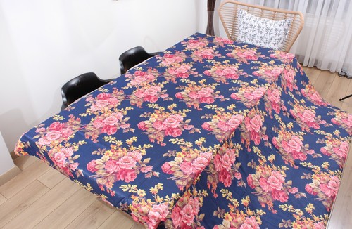 Roller Print On Cotton Fabric Uzbek 6.23' x 7.48' VINTAGE FAST Shipment 14954 - Picture 4 of 8