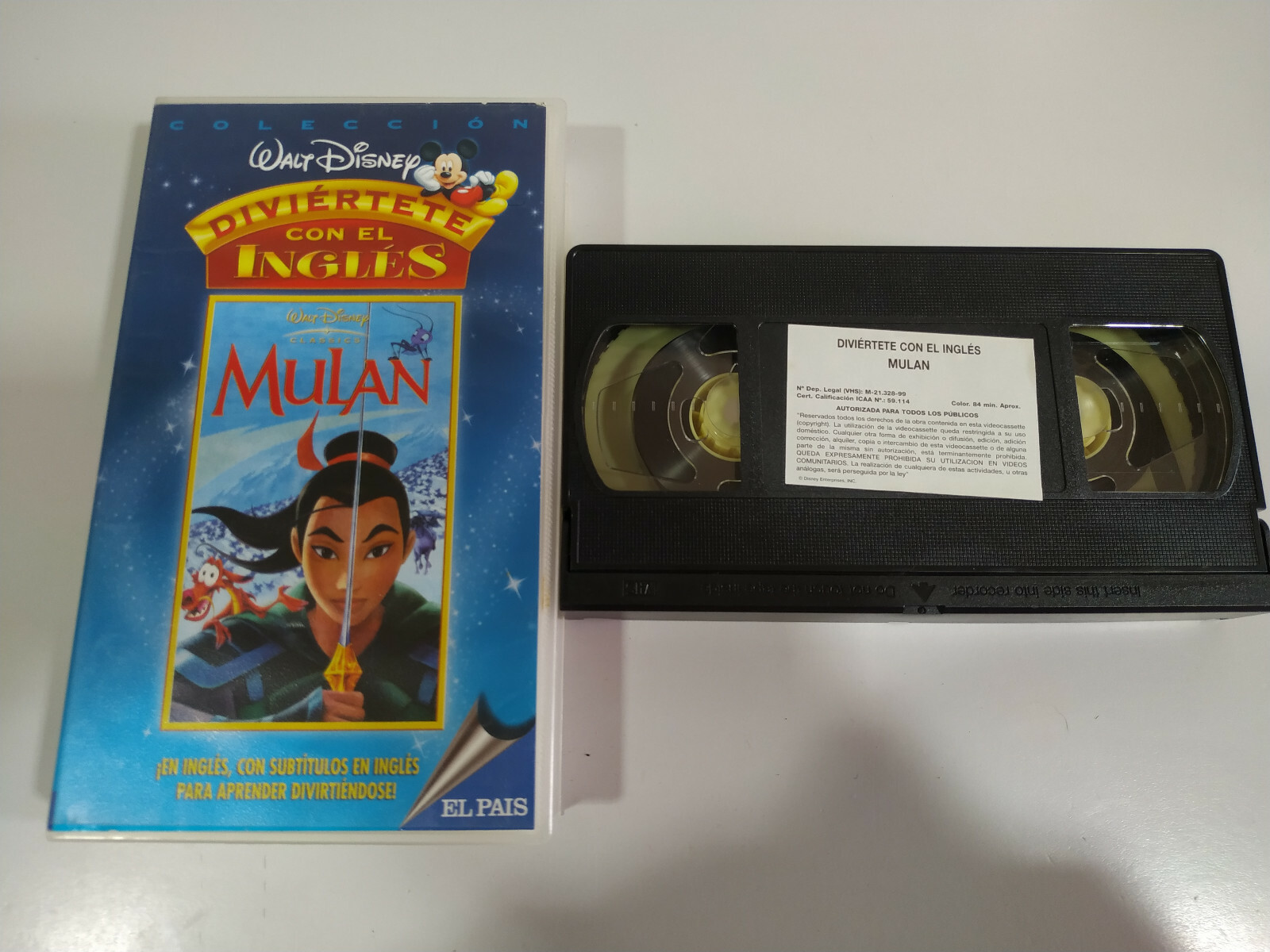 Mulan WALT DISNEY - VHS Tape English Con Subtitles - 3T