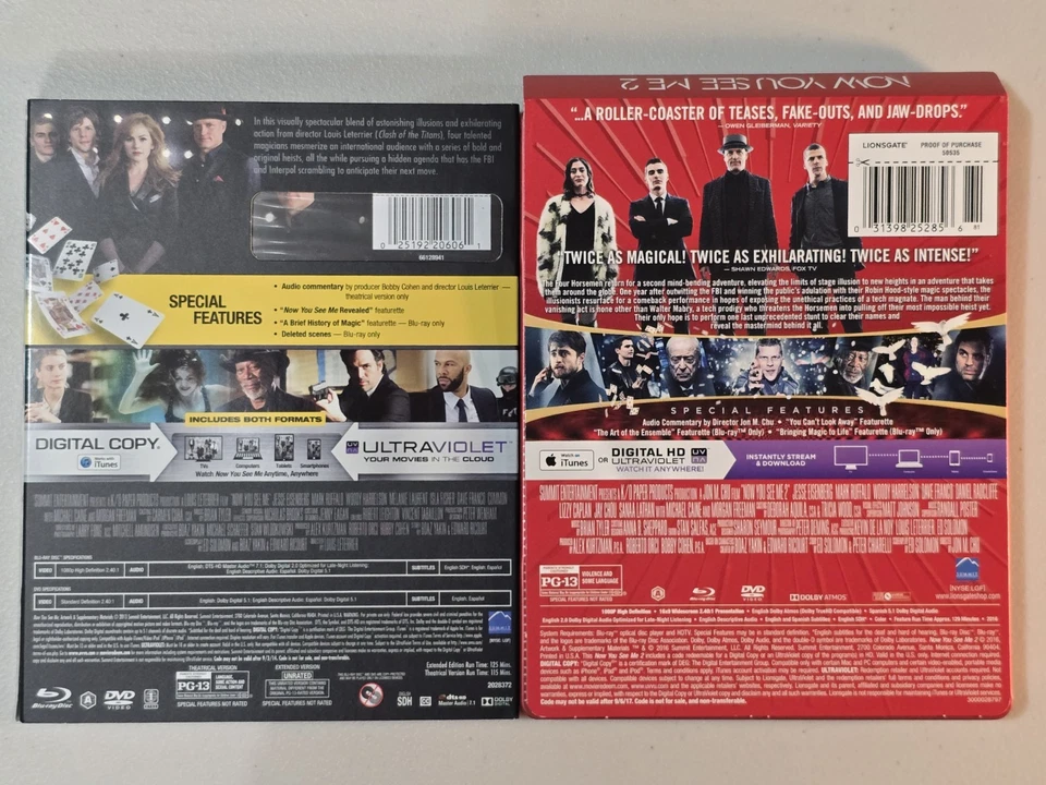 Now You See Me 1 & 2 Limited Edition Red Steelbook Blu Ray NEW See Description - Image 2 of 4