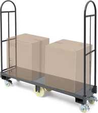 Narrow Aisle U-Boat Platform Cart Truck Dolly Thick Steel Deck 2000 LB W/ Wheels