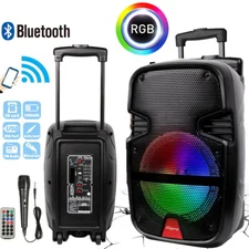 3000W Wireless Portable Party Bluetooth Speaker 8" Heavy Bass Subwoofer +Mic 
