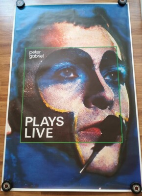 ピーター ガブリエル PLAYS LIVE 1983年 プロモポスター 未使用品 Peter Gabriel - Plays Live - Vintage 1983 UK Promo Poster - 60 x