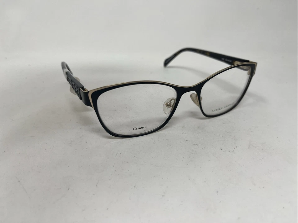 LAURA ASHLEY GRACE 1 TINTA NEGRO TORTUGA ORO 52-17-135 FLEX BISAGRA GAFAS FA15 Foto 4 de 4