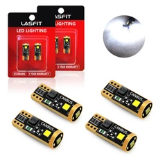 4x LASFIT LED License Plate Light Bulb 6000K Super Bright White 168 T10 2825 194