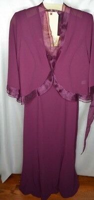 Ursula of Switzerland Woman's 12 Raisin Mother of Bride Gown and Jacket  Formal