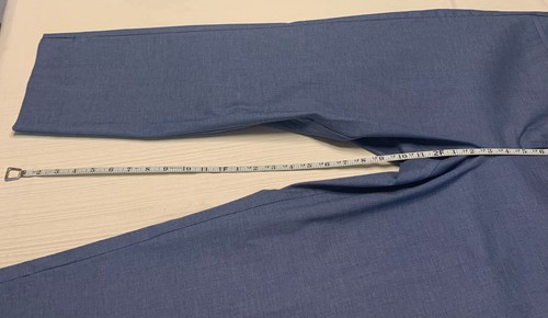Loft Pant The Curvy Riviera Womens 14 Blue Cropped Slit Ankle Hem Pockets NEW - Picture 3 of 12