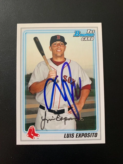 Luis Exposito Signed 2010 Bowman Card Boston Red Sox Autograph COA