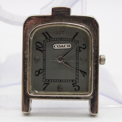 Vintage COACH Swiss Made Watch Womens Silver Tone Steel Classic