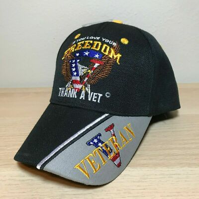 THANK A VET Love Freedom General Veteran Retired Cap
