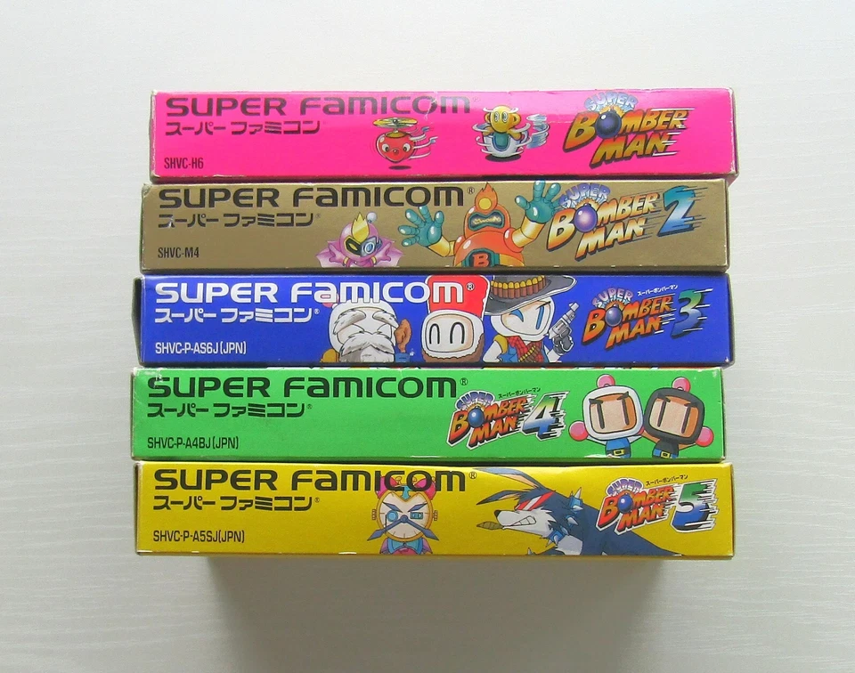 Super Bomberman Bomber Man 1 2 3 4 5 set of 5Super Famicom SFC Japan import - Image 3 of 4