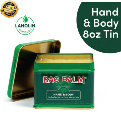 Bag Balm Vermont's  Skin  Moisturizing Ointment for dry Skin, 8 OZ