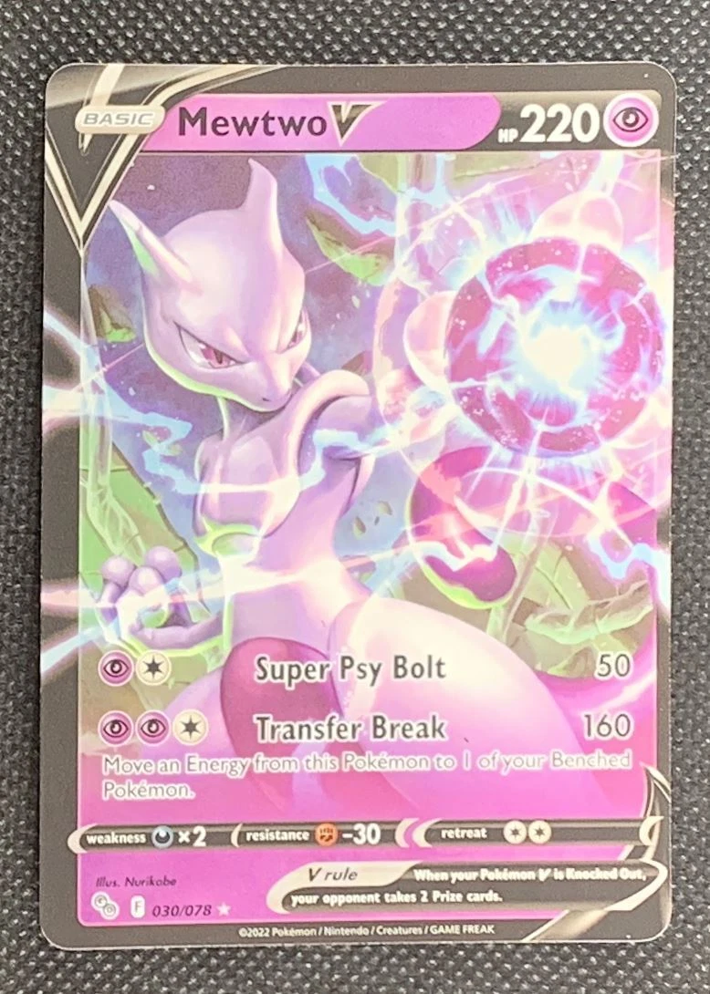 Check the actual price of your Mewtwo V 030/078 Pokemon card