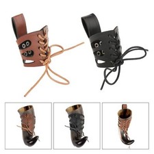 Horn Shape Cup Mug Case PU Leather Holsters Belt Practical