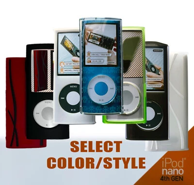 GRI-ICLEAR/WAVE Protective Cover CLEAR HARD SHELL Tough Case for 4th GEN iPod Nano 4G 8GB 16GB