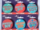 BIRTHDAY BOY BADGE BIRTHDAY PARTY GIFT