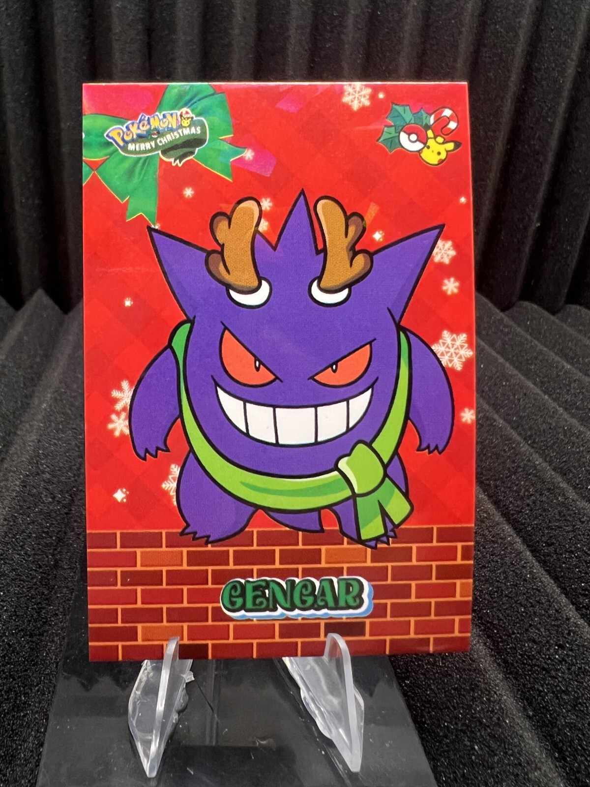 Gengar Cracked Ice Holo Pokemon Christmas Card NM Condition