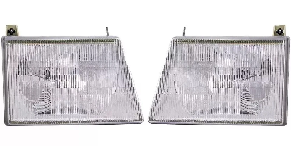 New 2 Headlight Assemblies For FORD E150 E250 E350 E450 E550 ECONOLINE Halogen - Image 2 of 4