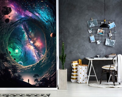 3D Planet Sterne Q4793 Tapete Wandgemälde Fototapete Selbstklebend Kay