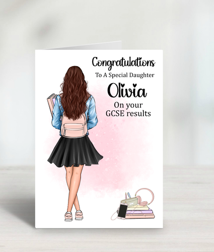 Congratulation On Your A-Level Results Card GCSE Exam Daughter Girl Personalised - Picture 8 of 9