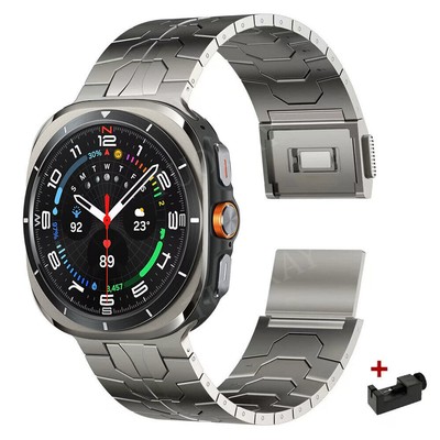 Magnetic Clasp Stainless Steel Band Strap for Samsung Galaxy Watch 7 Ultra 47mm
