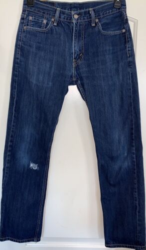 Levis 513 Men's Slim Straight Fit Dark Wash Stretch Jeans Actual Size 30 x  30 | eBay