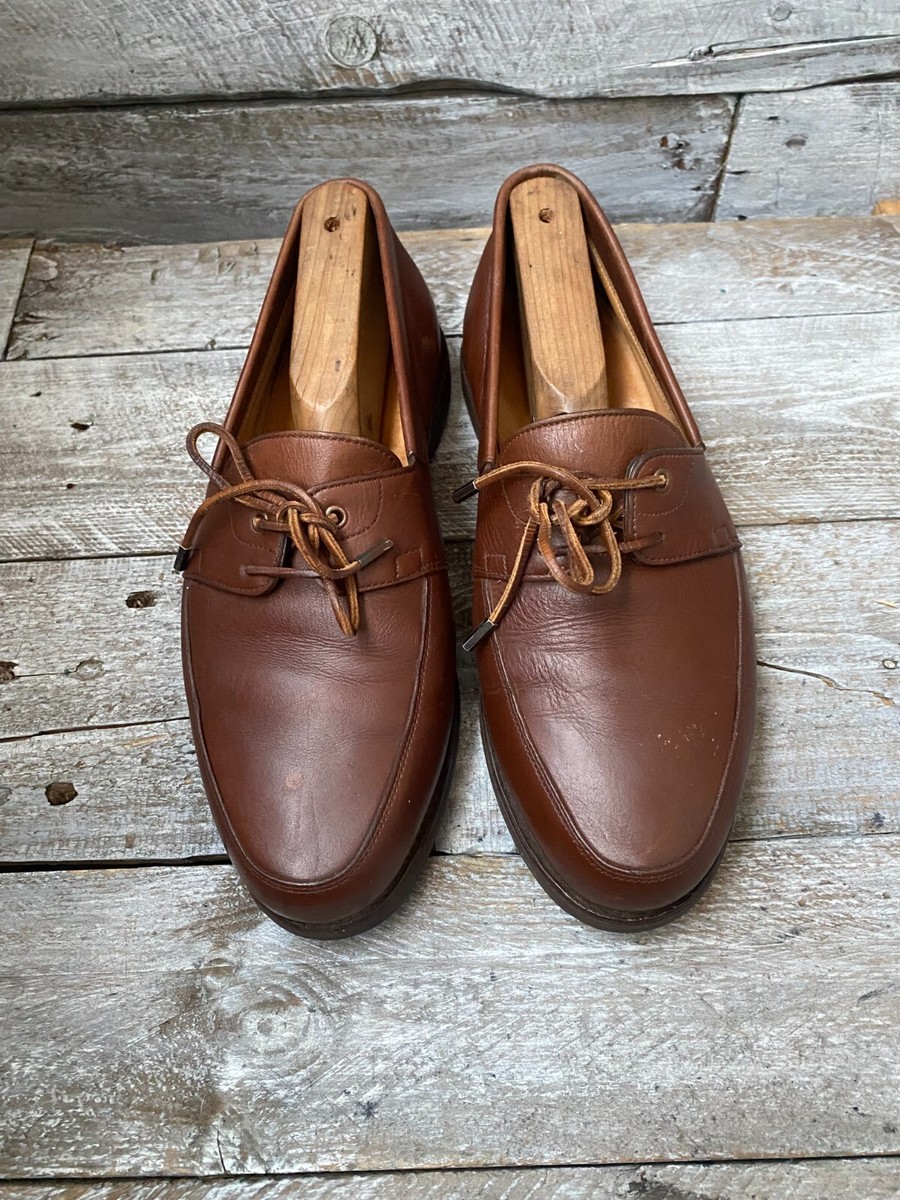 John lobb Anna moccasin brown boat shoes UK6EE US 7 | eBay