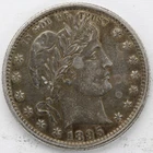 Dark XF 1895 Reverse Scratches Barber Quarter