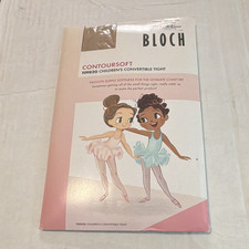 Bloch Contoursoft Girls Convertible Tights Pink 6-10 Nylon/Spandex T0982G