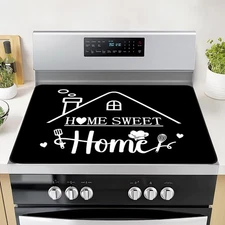 Stove Top Cover for Electric 28"x 20" Home Sweet Heat Resistant Glass Protector