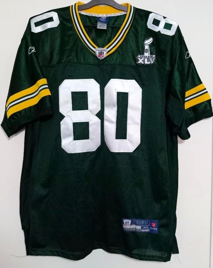 JERSEY GREEN BAY PACKERS: SUPERBOWL-DRIVER #80 - TALLA 48 - REEBOK ONFIELD - COSIDO Foto 2 de 4