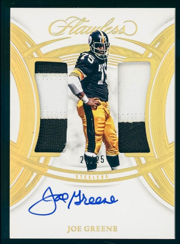 2025 Panini Flawless Joe Greene Auto #24/25 Dual Patch Gold Autograph Steelers
