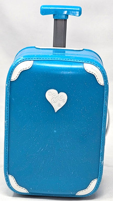 18'' Doll Our Generation Large Blue Rolling Suitcase - Travel Luggage 6.5'' x 4''!
